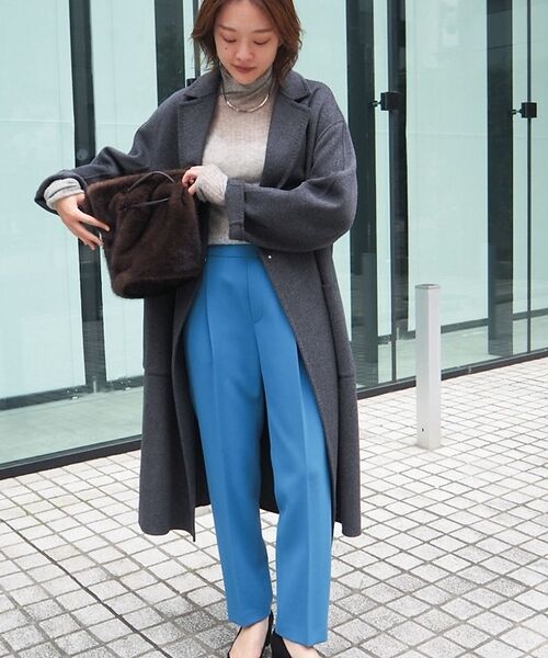 qualite / カリテ パンツ | 【ブルー】ダブルクロスセンタープレスパンツ | 詳細1