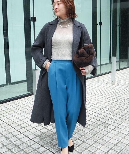 qualite / カリテ パンツ | 【ブルー】ダブルクロスセンタープレスパンツ | 詳細2