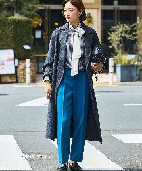 qualite / カリテ パンツ | 【ブルー】ダブルクロスセンタープレスパンツ | 詳細5