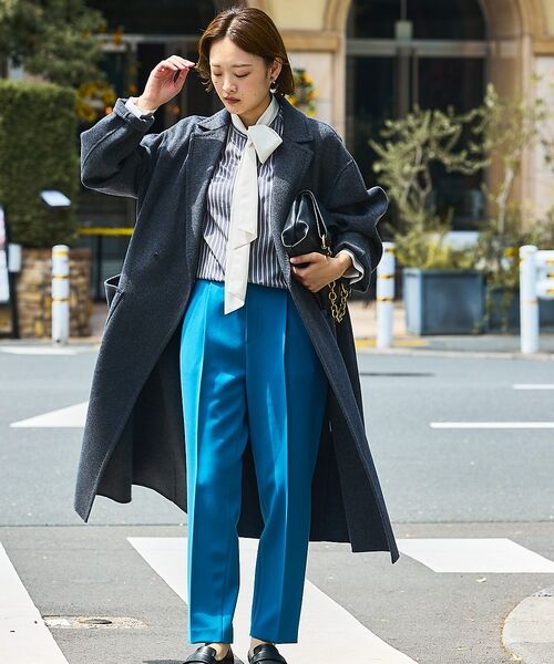 qualite / カリテ パンツ | 【ブルー】ダブルクロスセンタープレスパンツ | 詳細6