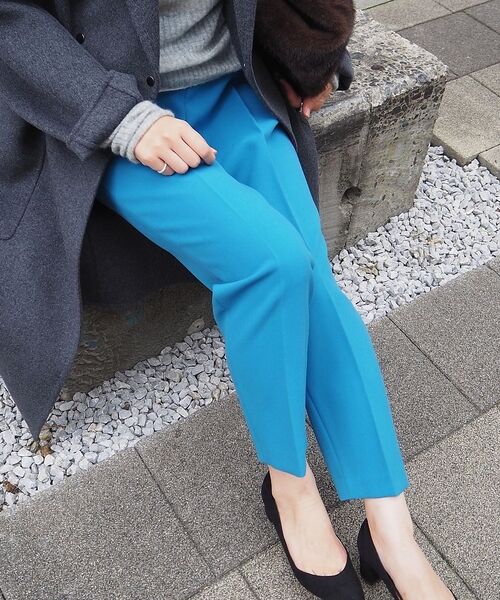 qualite / カリテ パンツ | 【ブルー】ダブルクロスセンタープレスパンツ | 詳細9