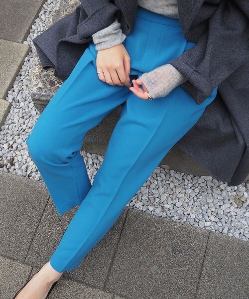 qualite / カリテ パンツ | 【ブルー】ダブルクロスセンタープレスパンツ（ブルー）