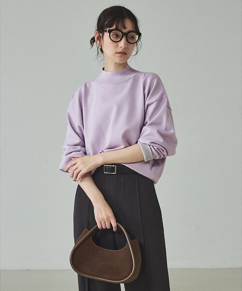 qualite / カリテ ニット・セーター | バイカラーハイネックプルオーバー | 詳細14