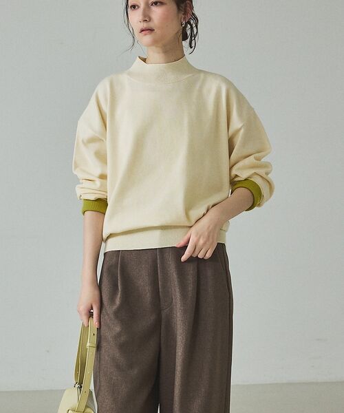 qualite / カリテ ニット・セーター | バイカラーハイネックプルオーバー【予約】 | 詳細3