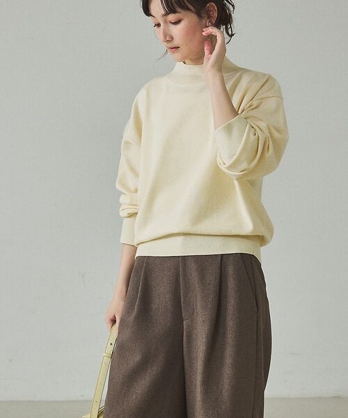 qualite / カリテ ニット・セーター | バイカラーハイネックプルオーバー【予約】 | 詳細6