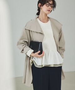 qualite / カリテ トレンチコート | 【大人のスプリングコート】オーバースタンドコート【予約】