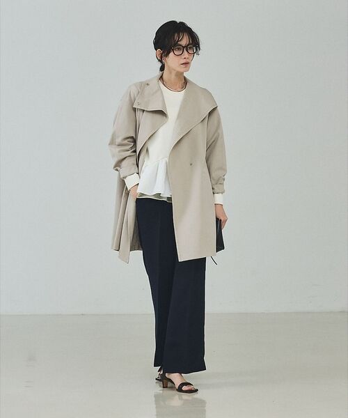 qualite / カリテ トレンチコート | 【大人のスプリングコート】オーバースタンドコート【予約】 | 詳細1