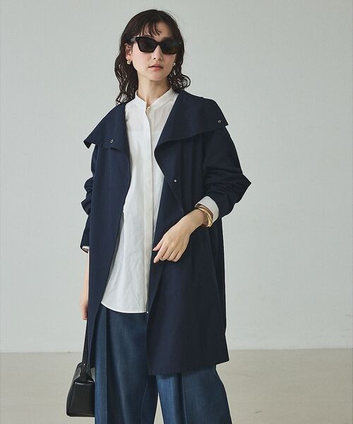 qualite / カリテ トレンチコート | 【大人のスプリングコート】オーバースタンドコート【予約】 | 詳細10