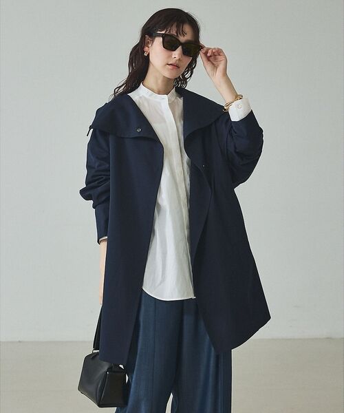 qualite / カリテ トレンチコート | 【大人のスプリングコート】オーバースタンドコート【予約】 | 詳細11