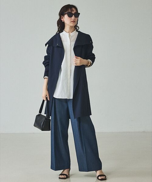 qualite / カリテ トレンチコート | 【大人のスプリングコート】オーバースタンドコート【予約】 | 詳細13