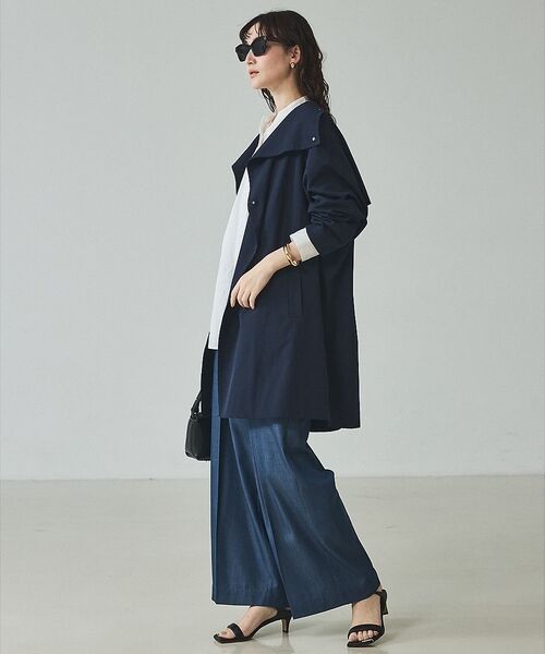 qualite / カリテ トレンチコート | 【大人のスプリングコート】オーバースタンドコート【予約】 | 詳細14