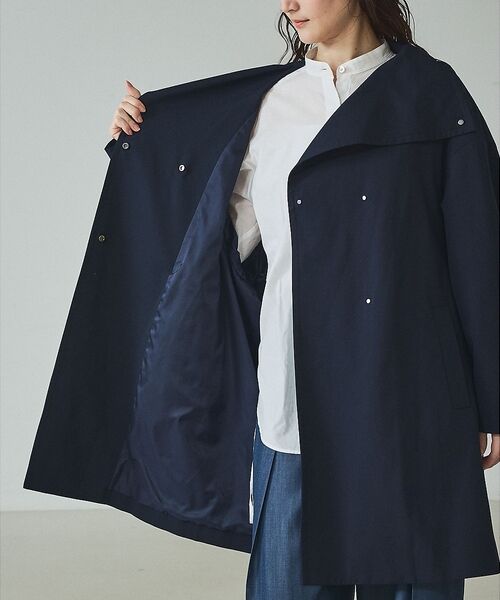 qualite / カリテ トレンチコート | 【大人のスプリングコート】オーバースタンドコート【予約】 | 詳細19