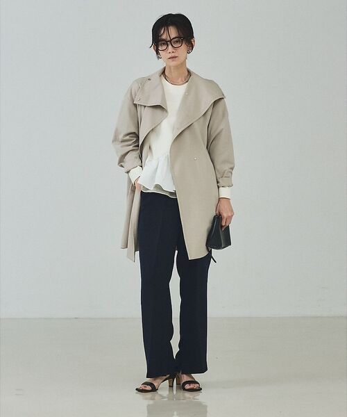 qualite / カリテ トレンチコート | 【大人のスプリングコート】オーバースタンドコート【予約】 | 詳細2