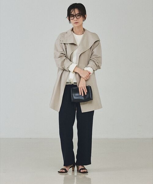 qualite / カリテ トレンチコート | 【大人のスプリングコート】オーバースタンドコート【予約】 | 詳細3