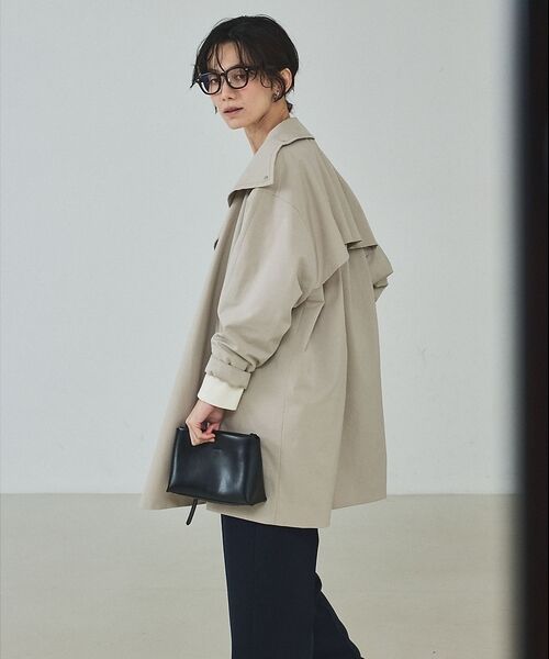 qualite / カリテ トレンチコート | 【大人のスプリングコート】オーバースタンドコート【予約】 | 詳細5