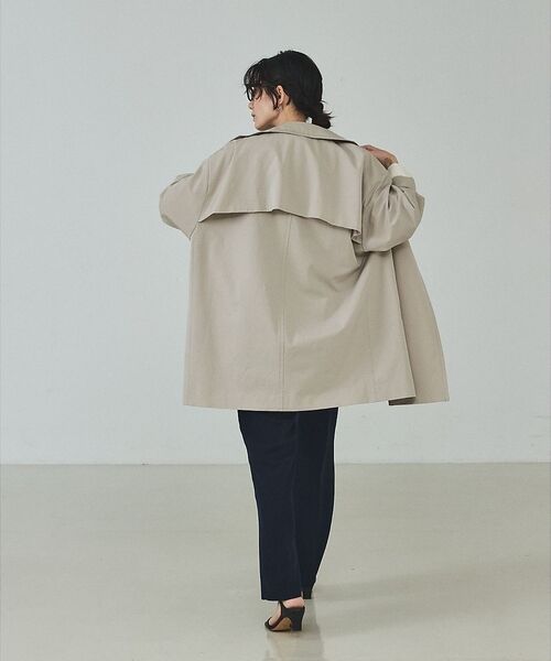qualite / カリテ トレンチコート | 【大人のスプリングコート】オーバースタンドコート【予約】 | 詳細6