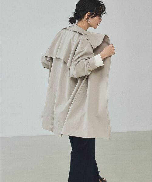 qualite / カリテ トレンチコート | 【大人のスプリングコート】オーバースタンドコート【予約】 | 詳細7