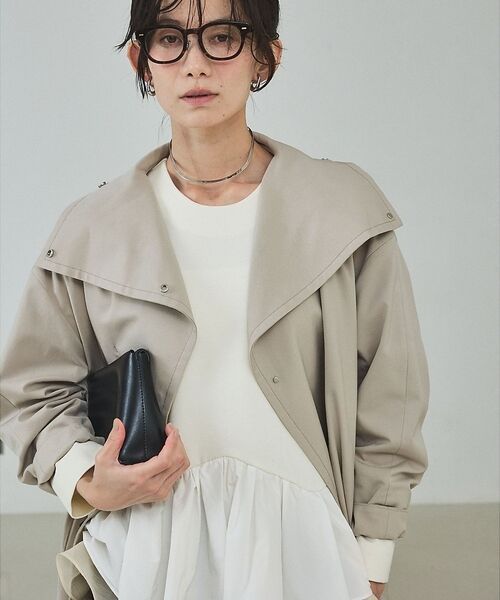 qualite / カリテ トレンチコート | 【大人のスプリングコート】オーバースタンドコート【予約】 | 詳細9