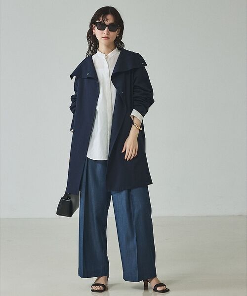 qualite / カリテ トレンチコート | 【大人のスプリングコート】オーバースタンドコート【予約】 | 詳細26