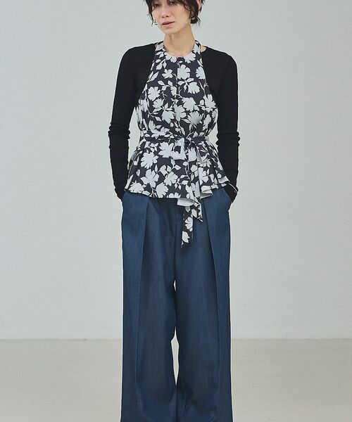 qualite / カリテ キャミソール・チューブトップ | シルエットフラワーホルターネック【予約】 | 詳細1