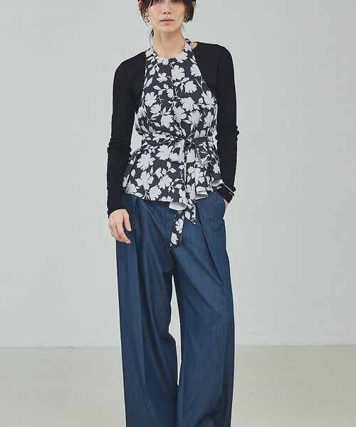 qualite / カリテ キャミソール・チューブトップ | シルエットフラワーホルターネック【予約】 | 詳細2