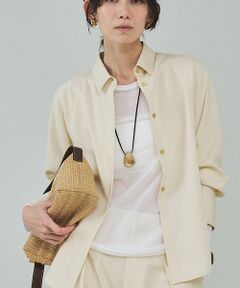qualite / カリテ シャツ・ブラウス | 【セットアップ対応】テンセルハイツイストシャツ【予約】