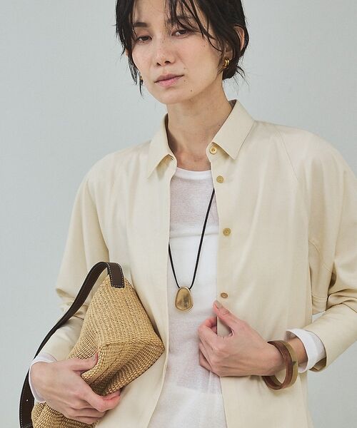 qualite / カリテ シャツ・ブラウス | 【セットアップ対応】テンセルハイツイストシャツ【予約】 | 詳細2