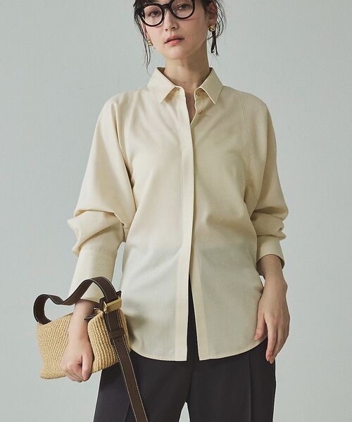 qualite / カリテ シャツ・ブラウス | 【セットアップ対応】テンセルハイツイストシャツ【予約】 | 詳細5