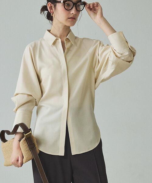 qualite / カリテ シャツ・ブラウス | 【セットアップ対応】テンセルハイツイストシャツ【予約】 | 詳細6
