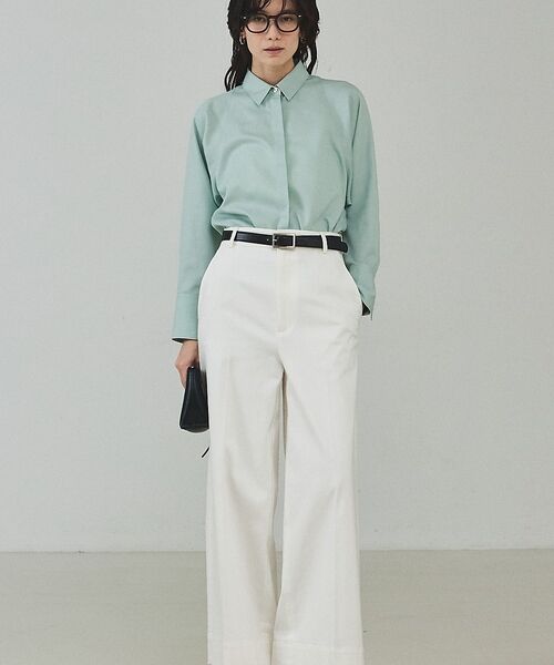 qualite / カリテ シャツ・ブラウス | 【セットアップ対応】テンセルハイツイストシャツ【予約】 | 詳細7