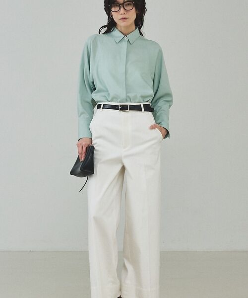 qualite / カリテ シャツ・ブラウス | 【セットアップ対応】テンセルハイツイストシャツ【予約】 | 詳細8