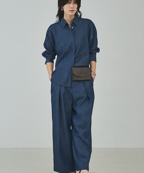 qualite / カリテ シャツ・ブラウス | 【セットアップ対応】テンセルハイツイストシャツ【予約】 | 詳細12