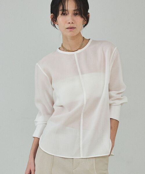 qualite / カリテ シャツ・ブラウス | シアーTブラウス | 詳細21
