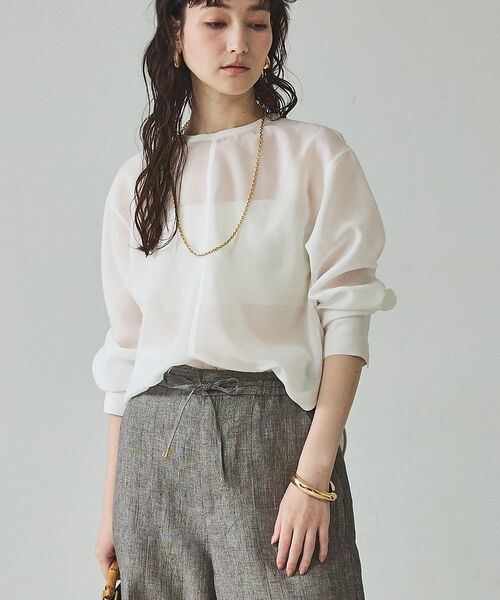 qualite / カリテ シャツ・ブラウス | シアーTブラウス【予約】 | 詳細6