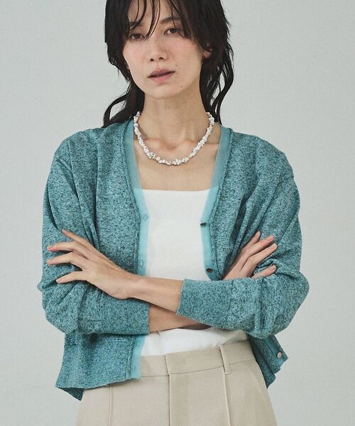 qualite / カリテ カーディガン・ボレロ | シアーミックスカーディガン | 詳細7