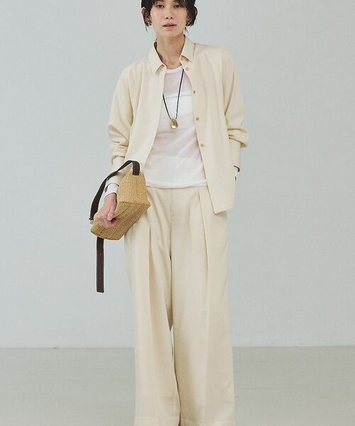 qualite / カリテ パンツ | 【セットアップ対応】テンセルハイツイストワイドパンツ【予約】 | 詳細12