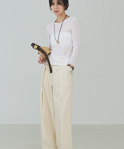 qualite / カリテ パンツ | 【セットアップ対応】テンセルハイツイストワイドパンツ【予約】 | 詳細14