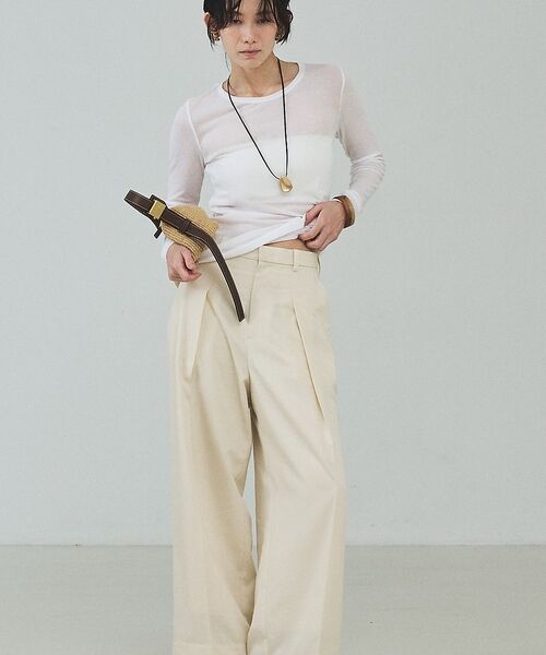 qualite / カリテ パンツ | 【セットアップ対応】テンセルハイツイストワイドパンツ【予約】 | 詳細15