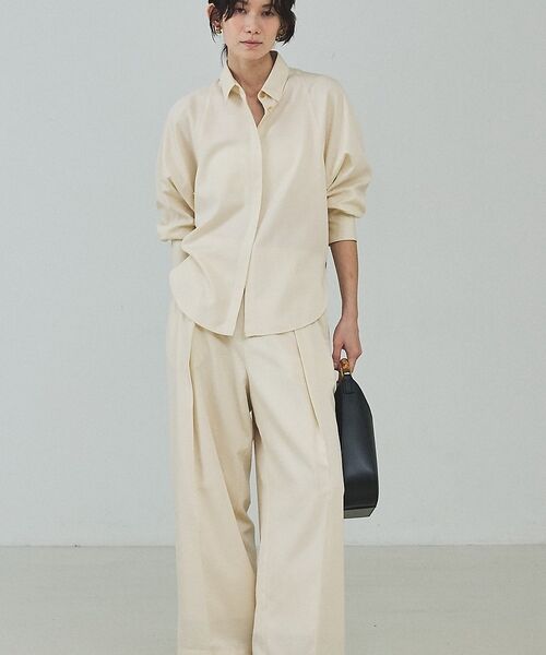 qualite / カリテ パンツ | 【セットアップ対応】テンセルハイツイストワイドパンツ【予約】 | 詳細5