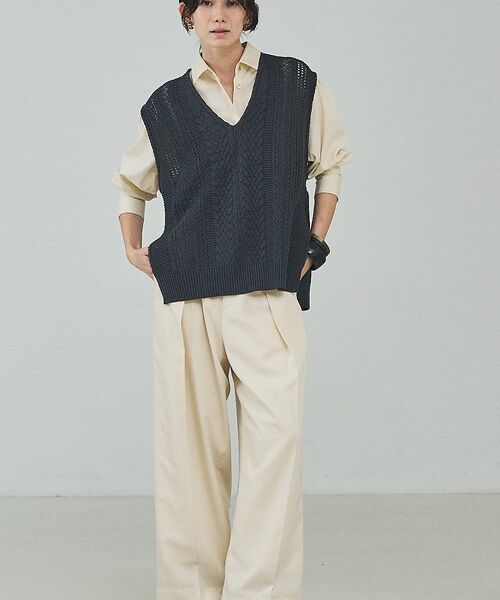 qualite / カリテ パンツ | 【セットアップ対応】テンセルハイツイストワイドパンツ【予約】 | 詳細7