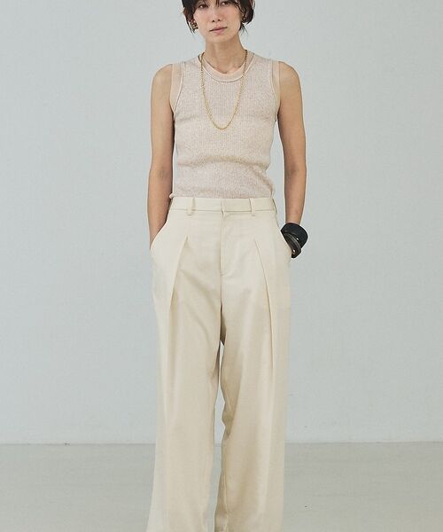 qualite / カリテ パンツ | 【セットアップ対応】テンセルハイツイストワイドパンツ【予約】 | 詳細9