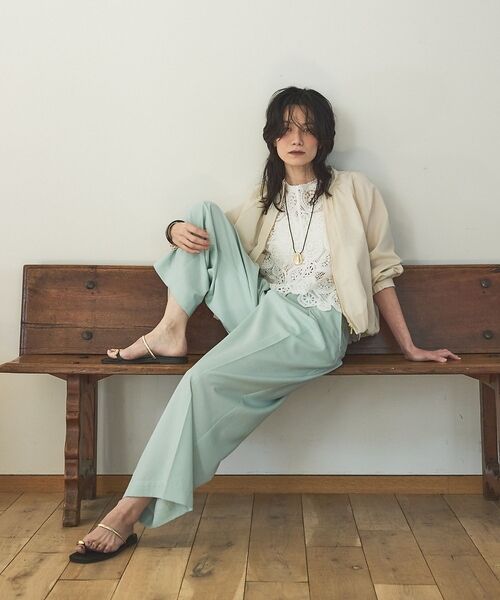 qualite / カリテ パンツ | 【セットアップ対応】テンセルハイツイストワイドパンツ | 詳細23