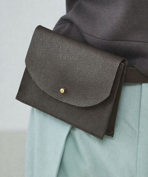 qualite / カリテ ショルダーバッグ | レザーベルトミニバック【予約】（モカ）
