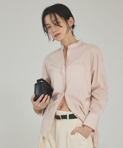 qualite / カリテ シャツ・ブラウス | ウエストドロストシャツ【予約】（スモークピンク）