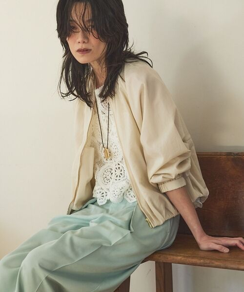 qualite / カリテ ベスト | 【前後2WAY仕様】スカラップレース2WAYブラウス | 詳細13
