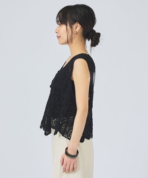 qualite / カリテ ベスト | 【前後2WAY仕様】スカラップレース2WAYブラウス | 詳細17