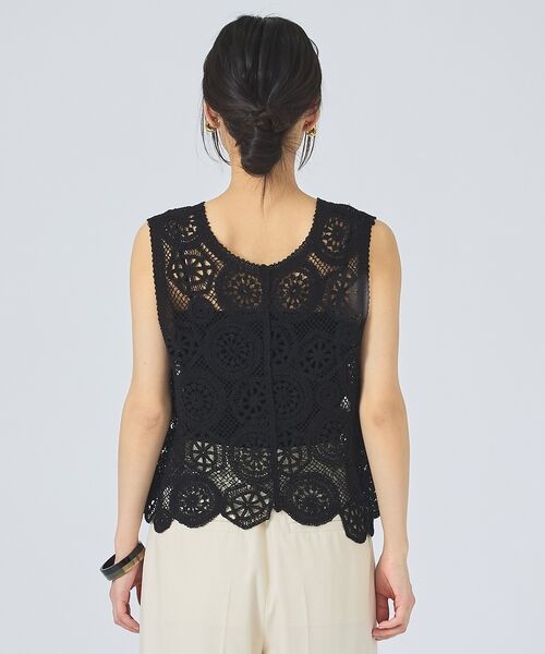 qualite / カリテ ベスト | 【前後2WAY仕様】スカラップレース2WAYブラウス | 詳細18