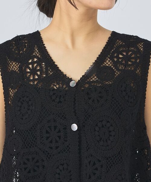 qualite / カリテ ベスト | 【前後2WAY仕様】スカラップレース2WAYブラウス | 詳細19