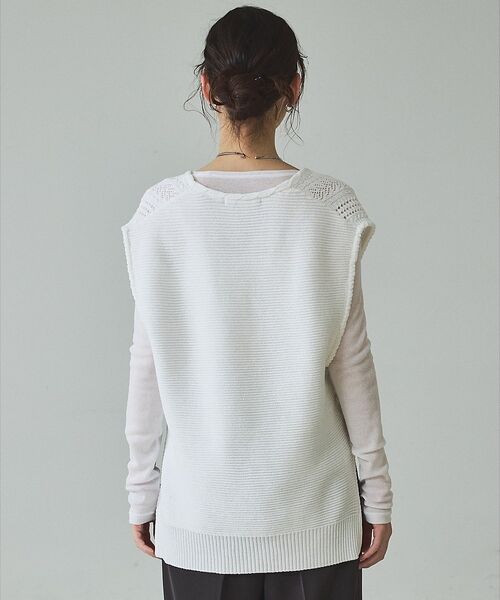 qualite / カリテ ベスト | ケーブルニットベスト【予約】 | 詳細3