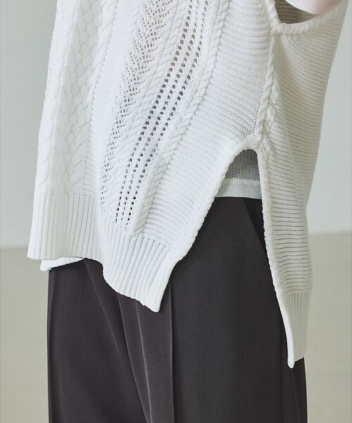 qualite / カリテ ベスト | ケーブルニットベスト【予約】 | 詳細6